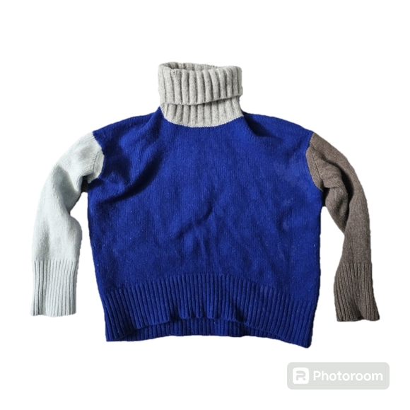 TOMORROWLAND Colour Block Turtleneck Sweater, Jumper, Small, Soft - Picture 2 of 9